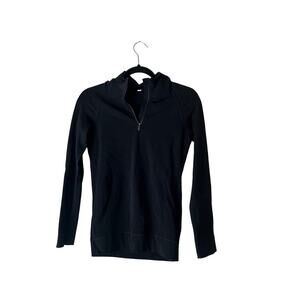 Lululemon Women’s Long Sleeve Mesh Shirt Swiftly Style Black 1/2 Zip Stretch